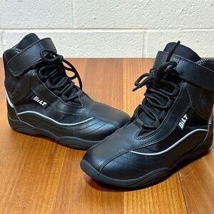 BILT Women’s Size 6 Black Motorcycle Boots Lace Up Ankle Strap Protective